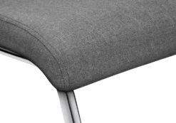 Chaises en tissu avec piètement chromé (bte de 2) - gris - Monarch