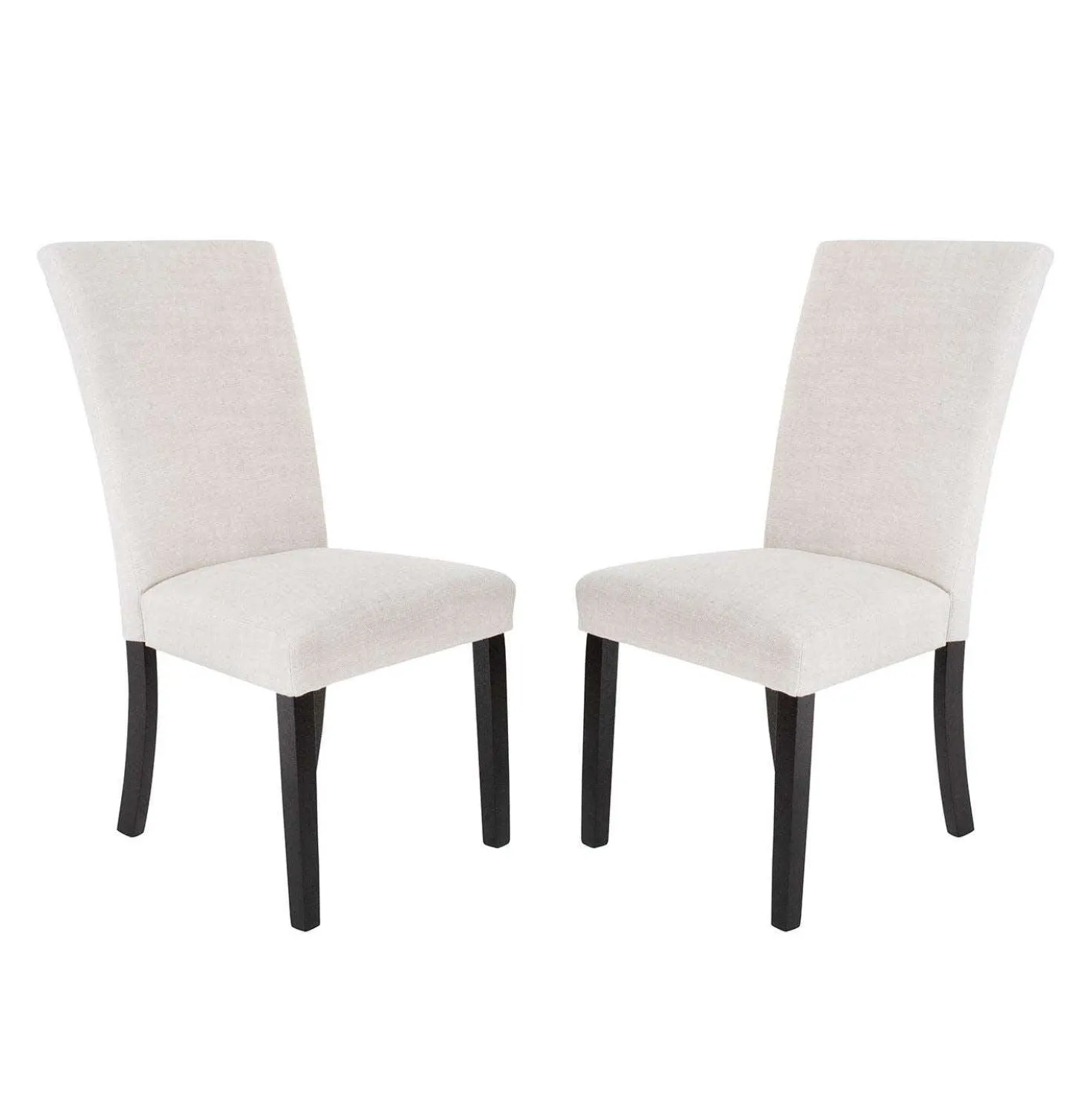 Chaises en tissu (bte de 2) - blanc