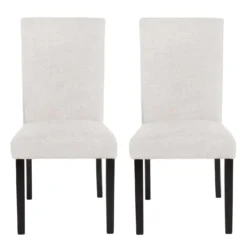 Chaises en tissu (bte de 2) - blanc