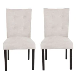 Chaises en tissu (bte de 2) - crème