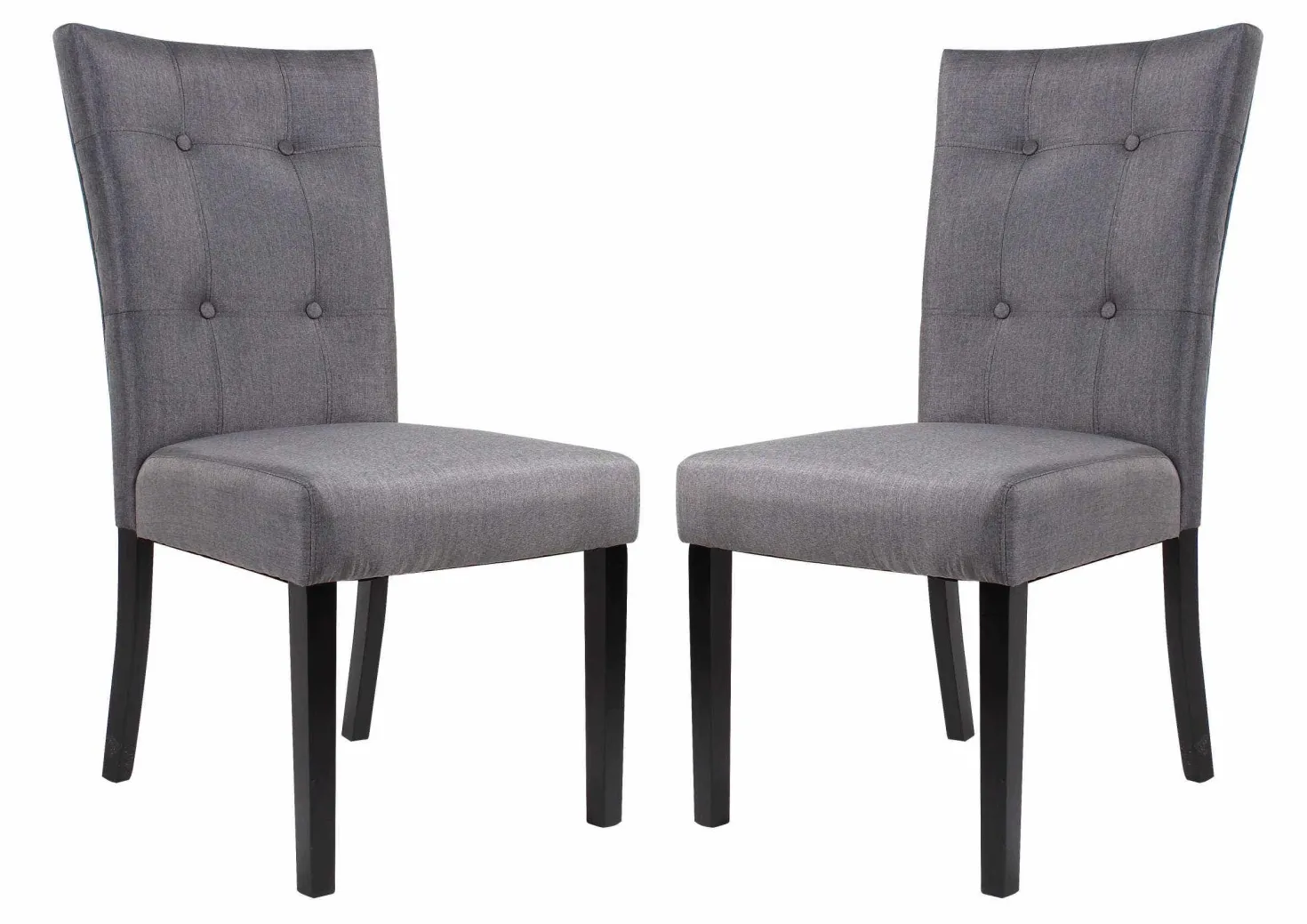 Chaises en tissu (bte de 2) - gris