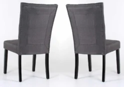 Chaises en tissu (bte de 2) - gris