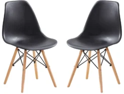 Chaises moulées (bte de 2) - noir