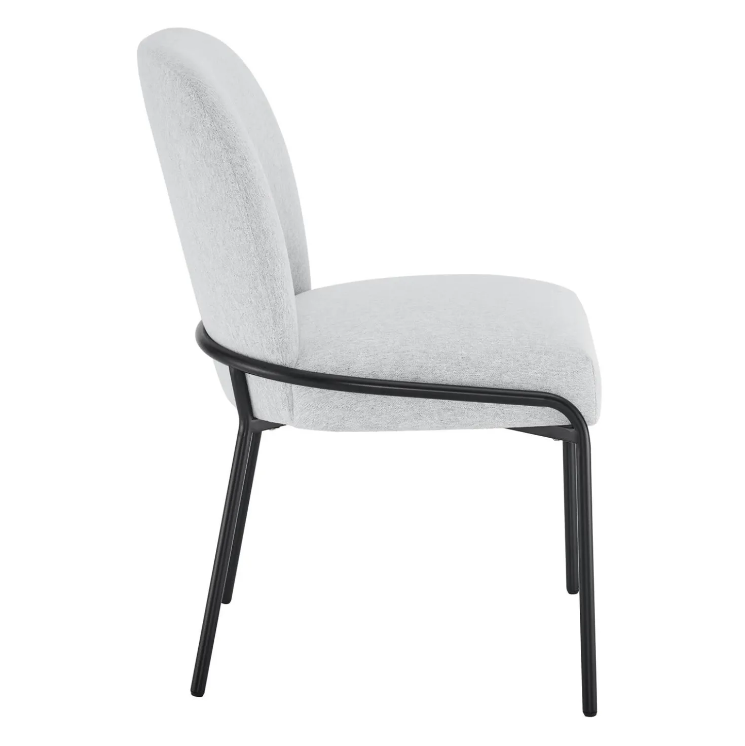 Chaises rembourrées avec accent tubaire à revêtement métallique (bte de 2) - gris