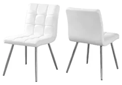 Chaises rembourrées (bte de 2) - blanc - Monarch