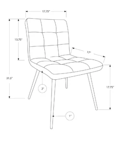 Chaises rembourrées (bte de 2) - blanc - Monarch