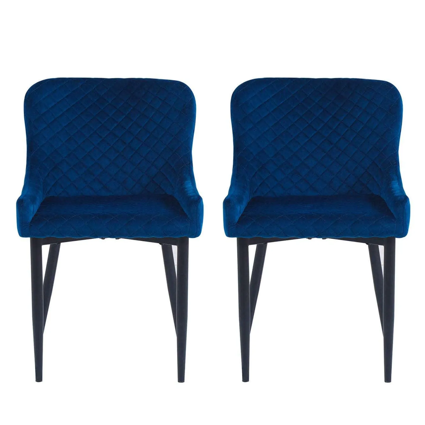 Chaises rembourrées (bte de 2) - bleu