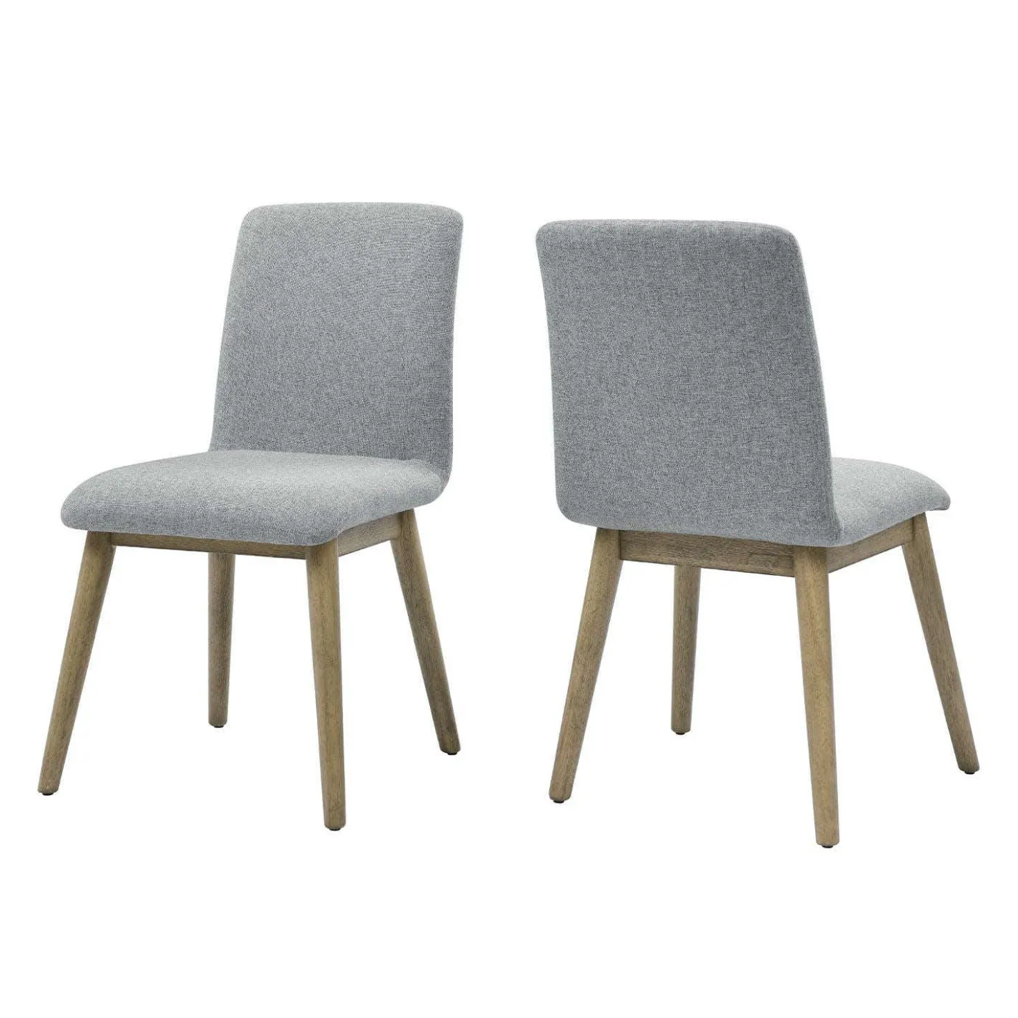 Chaises rembourrées (bte de 2) - gris