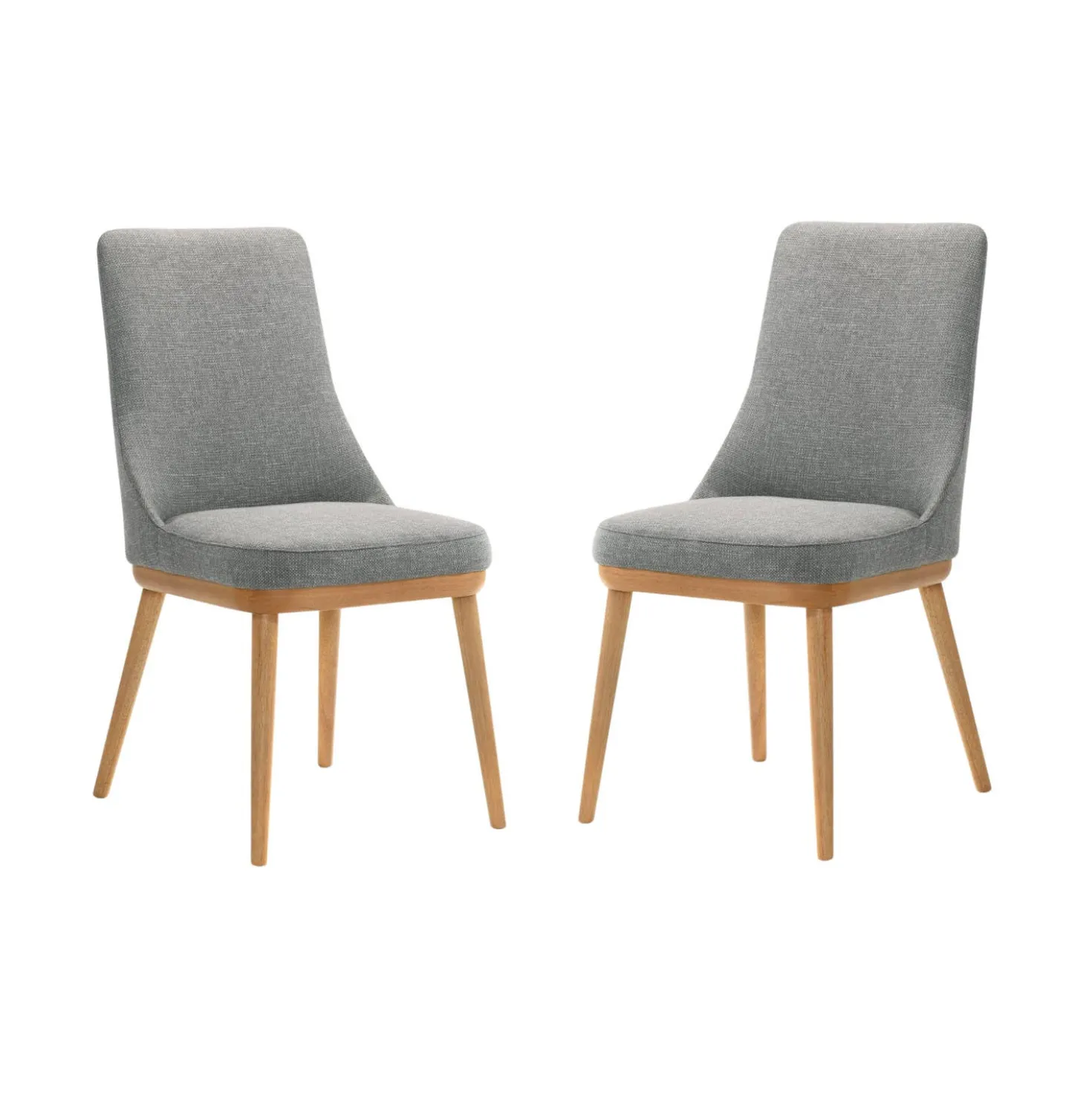 Chaises rembourrées (bte de 2) - gris