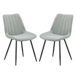 Chaises rembourrées (bte de 2) - gris