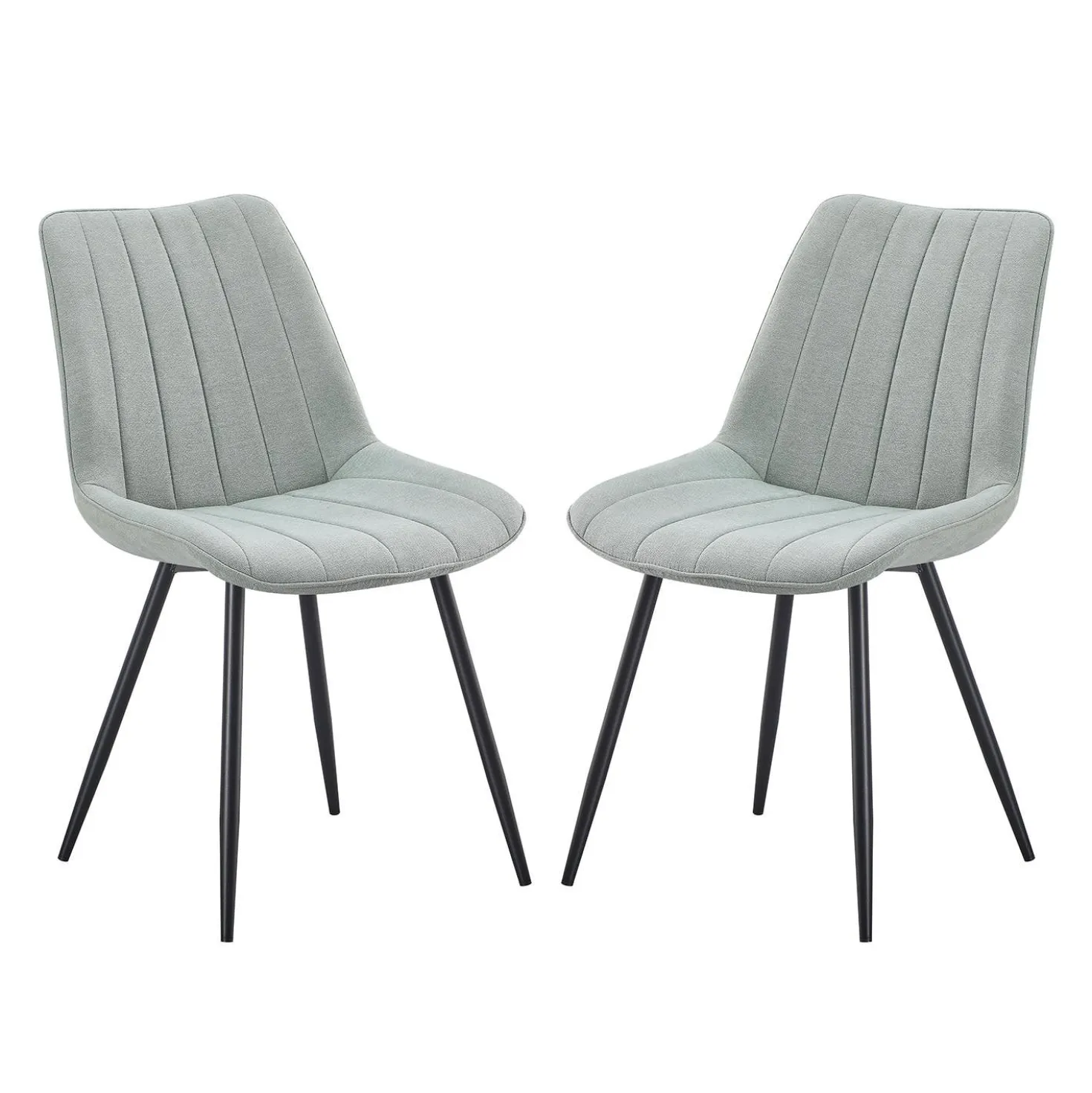 Chaises rembourrées (bte de 2) - gris