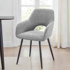 Chaises rembourrées (bte de 2) - gris