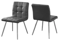 Chaises rembourrées (bte de 2) - gris - Monarch