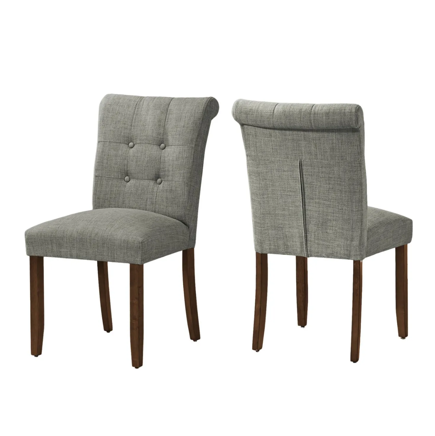 Chaises rembourrées (bte de 2) - gris - Monarch