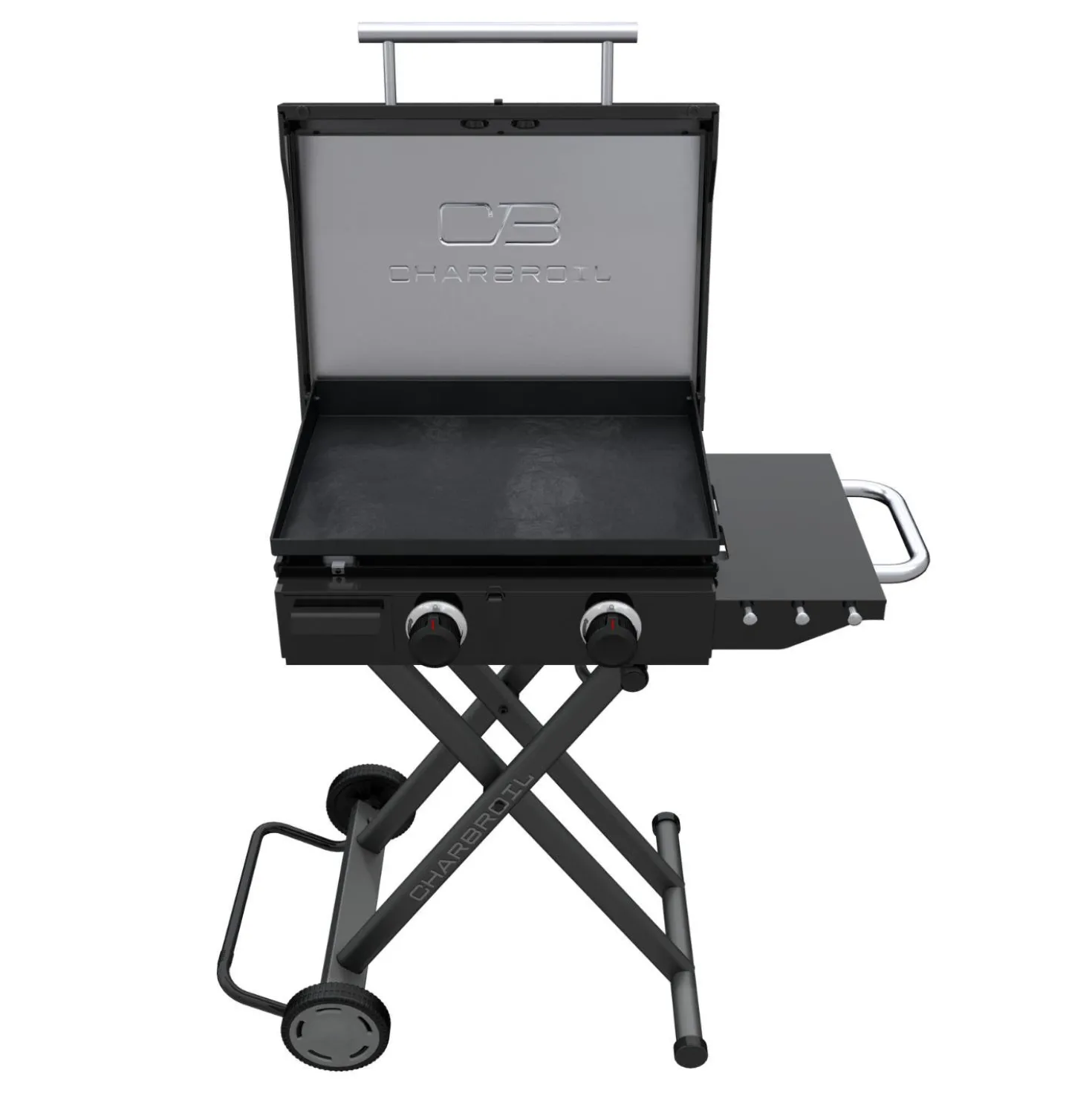 Charbroil Plancha portative au propane 22 po avec chariot pliant et 2 brûleurs - 24 000 BTU