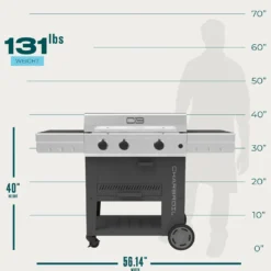 Charbroil Station de cuisson au propane 5-en-1 avec plancha, four à pizza et wok – 36 000 BTU
