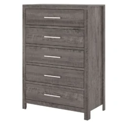 Chiffonnier 5 tiroirs - gris