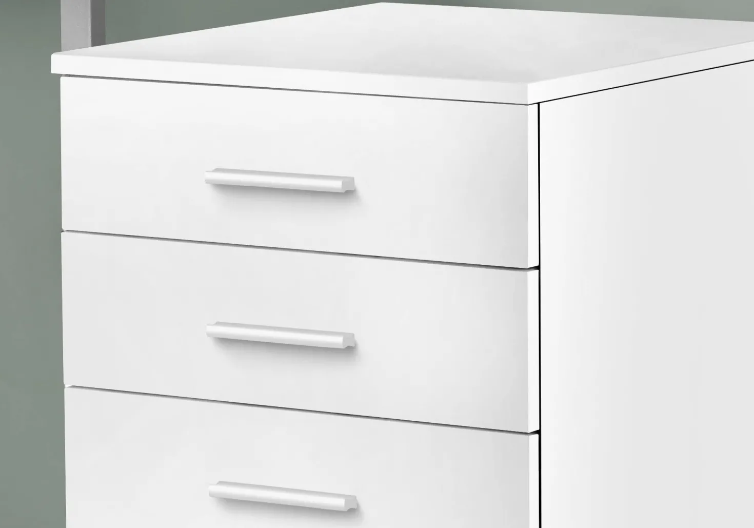 Classeur - 3 tiroirs, blanc sur roulettes - Monarch