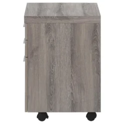 Classeur - 3 tiroirs, taupe foncé sur roulettes - Monarch