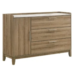 Commode avec 3 tiroirs et 1 porte de rangement