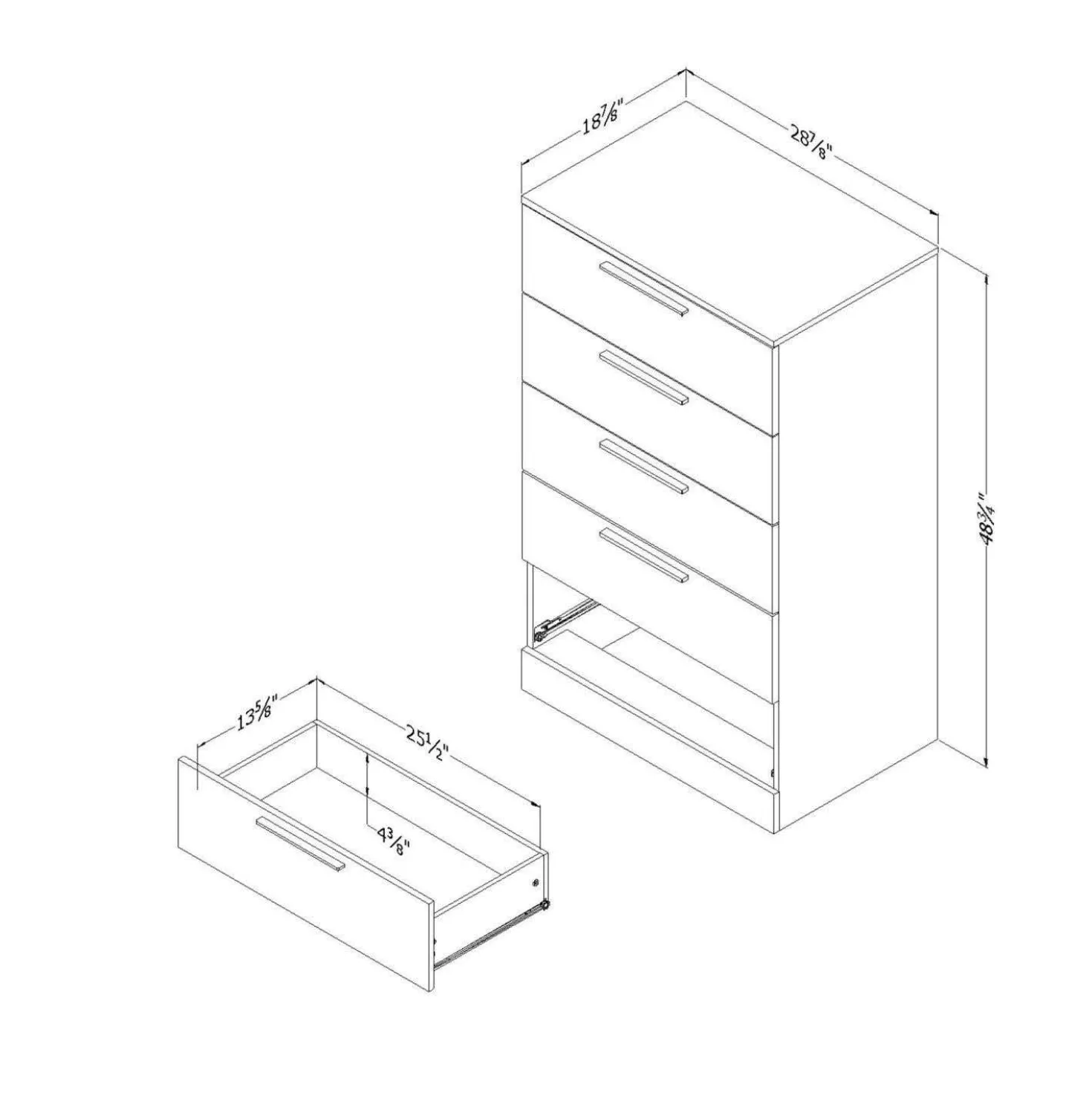 Commode de rangement 5 tiroirs - South Shore