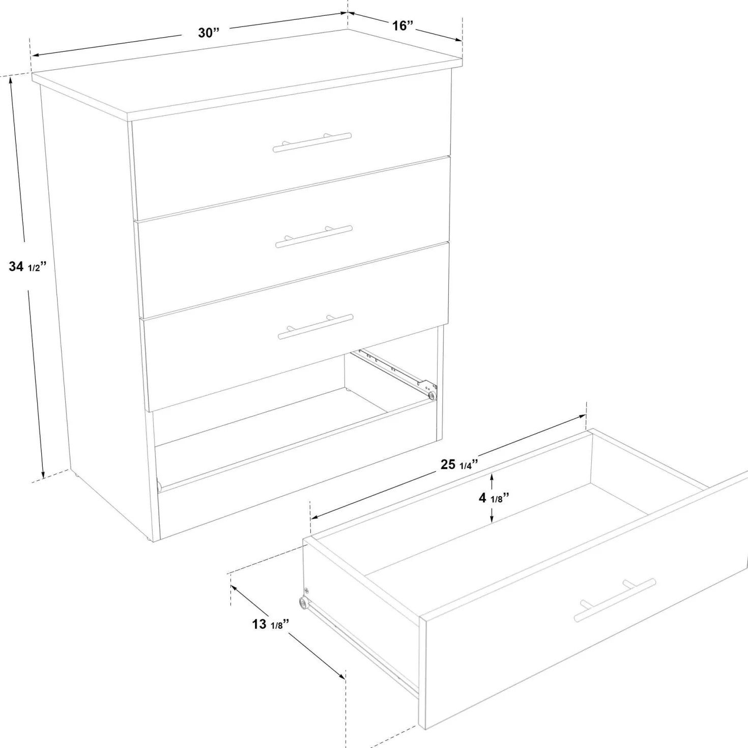 Commode 4 tiroirs