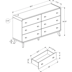 Commode 6 tiroirs
