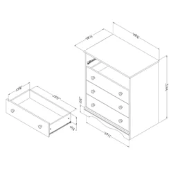 Commode 4 tiroirs - South Shore