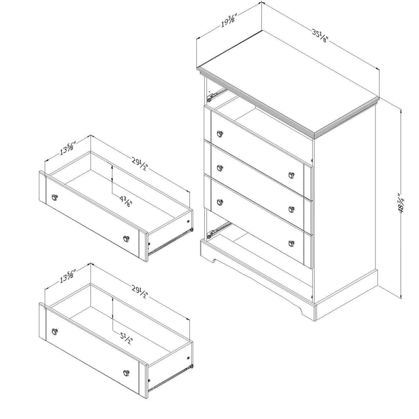 Commode 5 tiroirs - South Shore