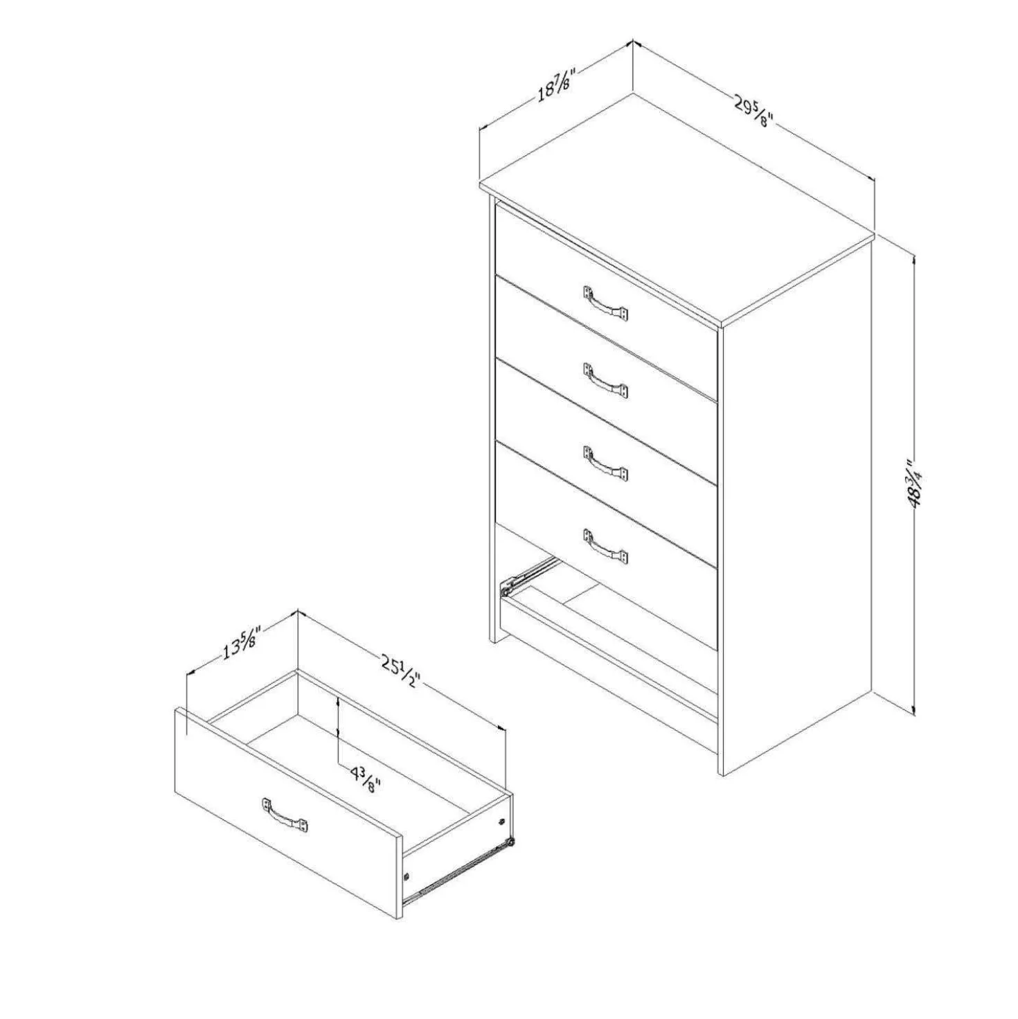 Commode 5 tiroirs - South Shore