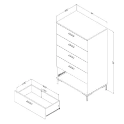 Commode 5 tiroirs - South Shore