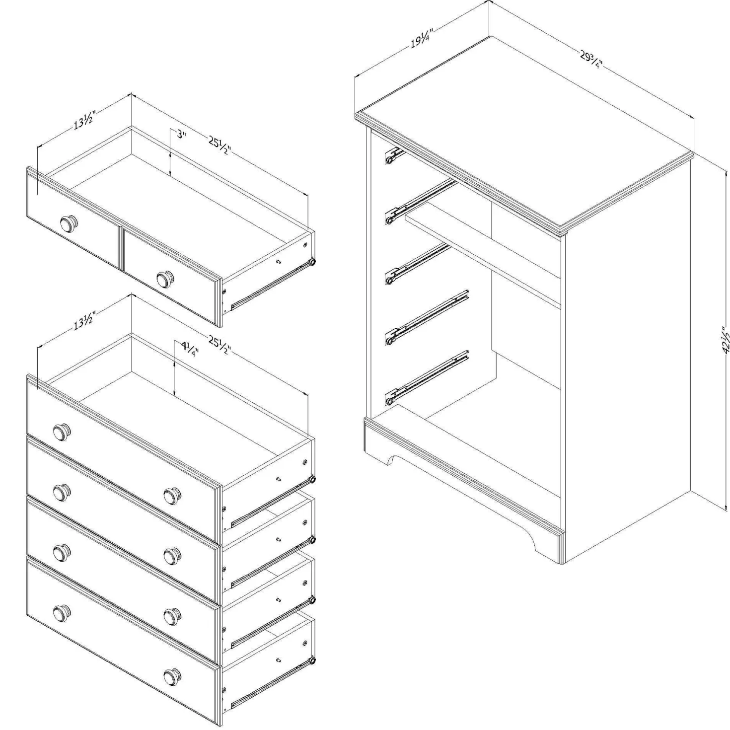 Commode 5 tiroirs - South Shore