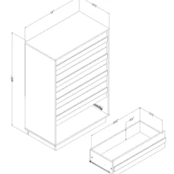 Commode 5 tiroirs - South Shore