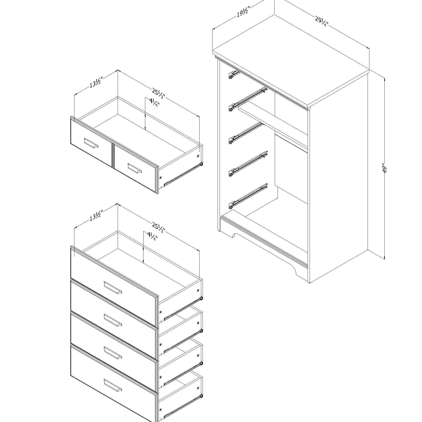 Commode 5 tiroirs - South Shore
