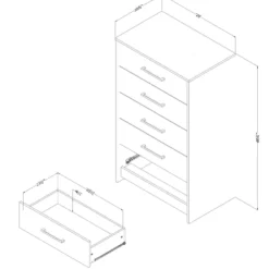 Commode 5 tiroirs - South Shore