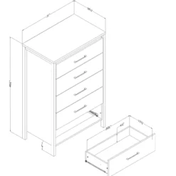 Commode 5 tiroirs - South Shore