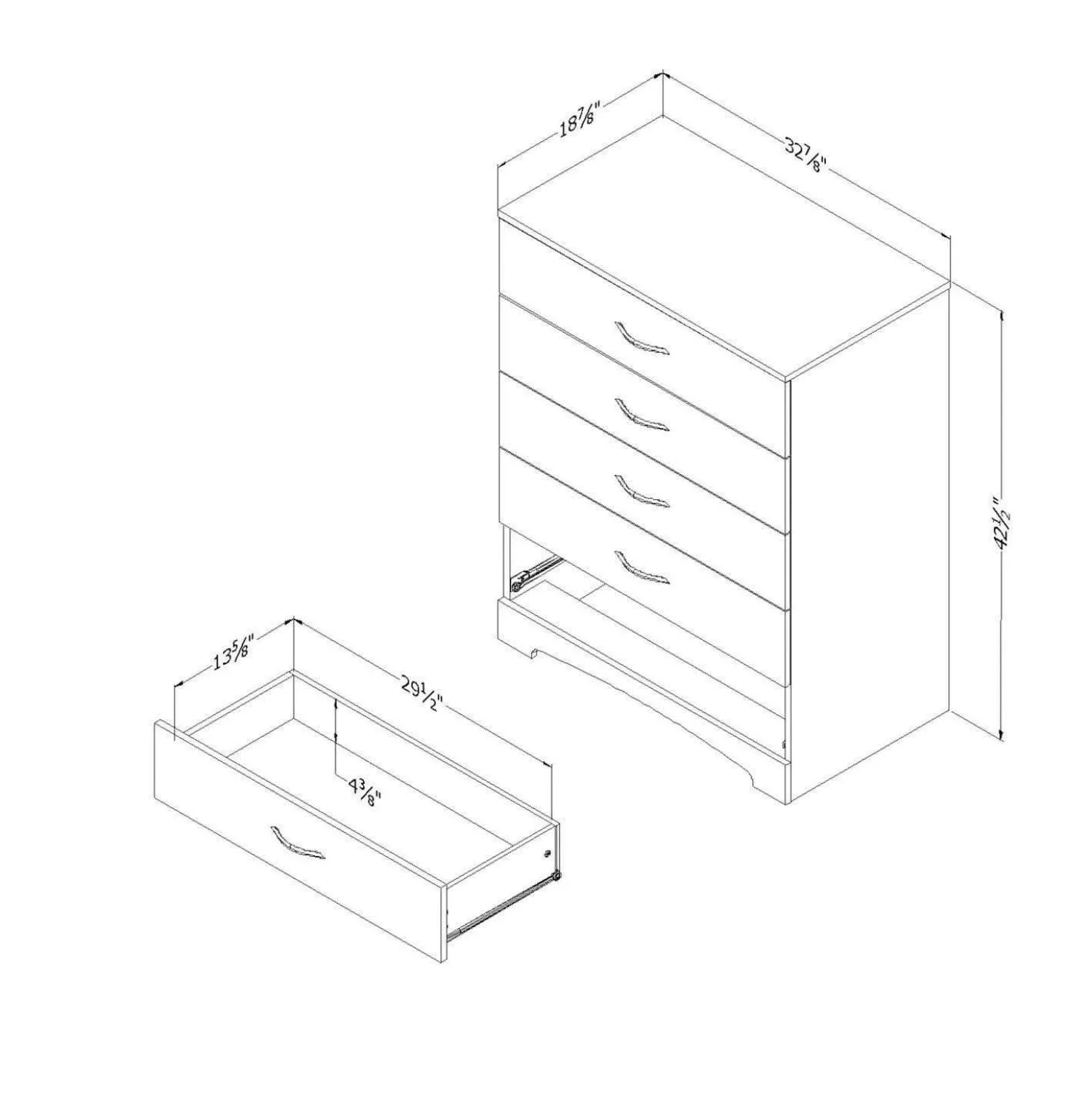Commode 5 tiroirs - South Shore