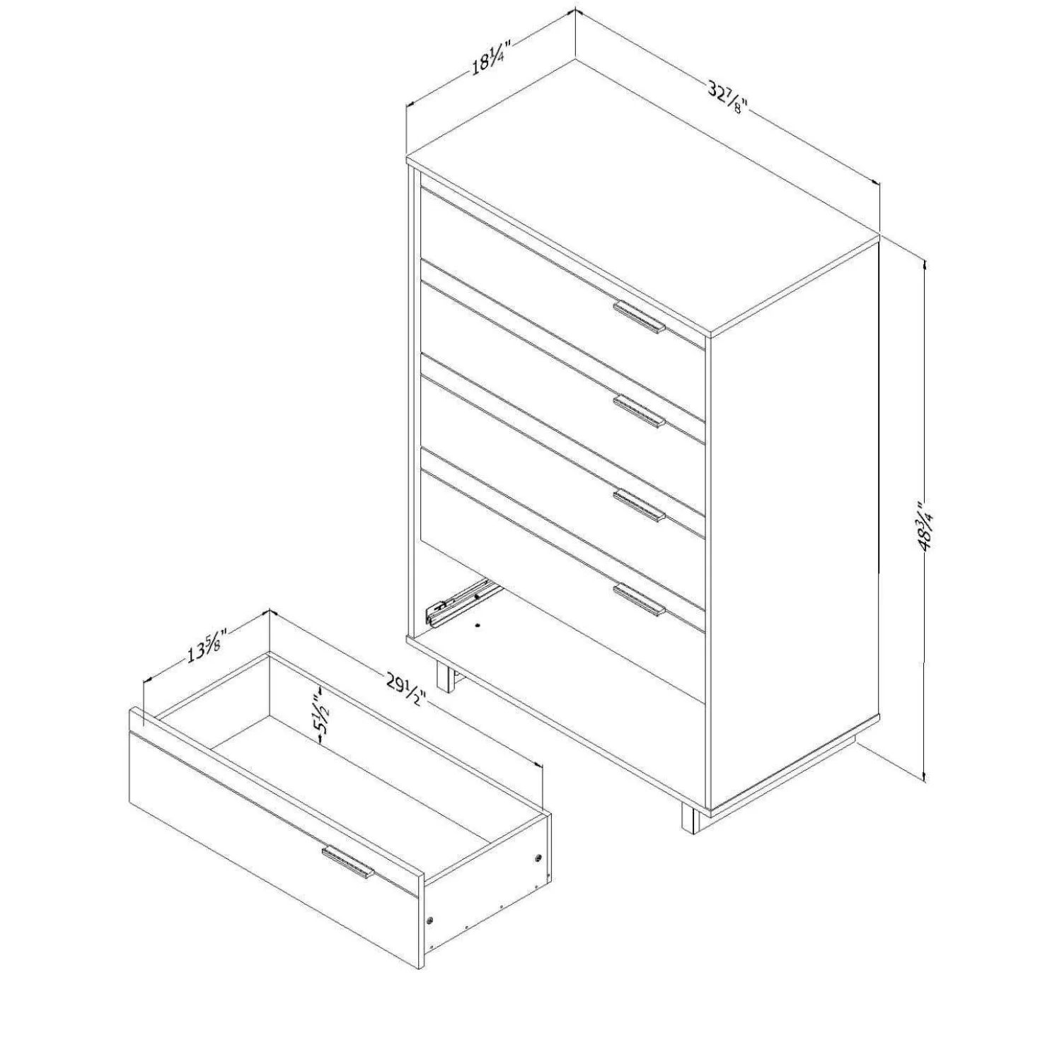 Commode 5 tiroirs - South Shore