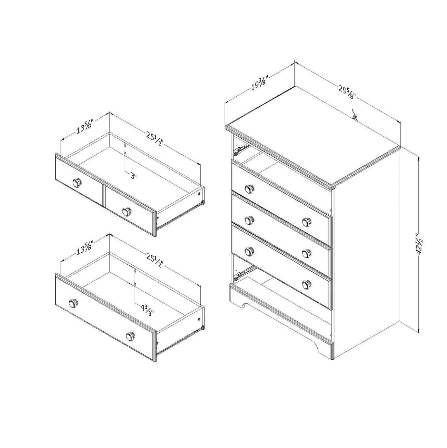 Commode 5 tiroirs - South Shore