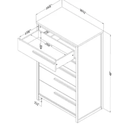 Commode 5 tiroirs - South Shore