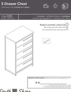 Commode 5 tiroirs - South Shore