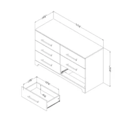 Commode 6 tiroirs - South Shore