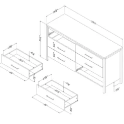 Commode 6 tiroirs - South Shore
