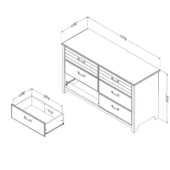 Commode 6 tiroirs - South Shore
