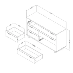 Commode 6 tiroirs - South Shore