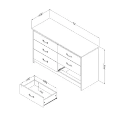 Commode 6 tiroirs - South Shore