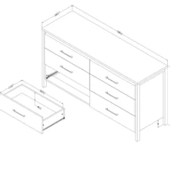 Commode 6 tiroirs - South Shore