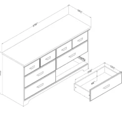 Commode 6 tiroirs - South Shore