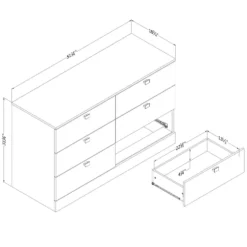 Commode 6 tiroirs - South Shore