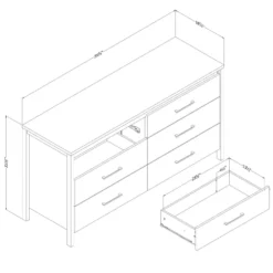 Commode 6 tiroirs - South Shore